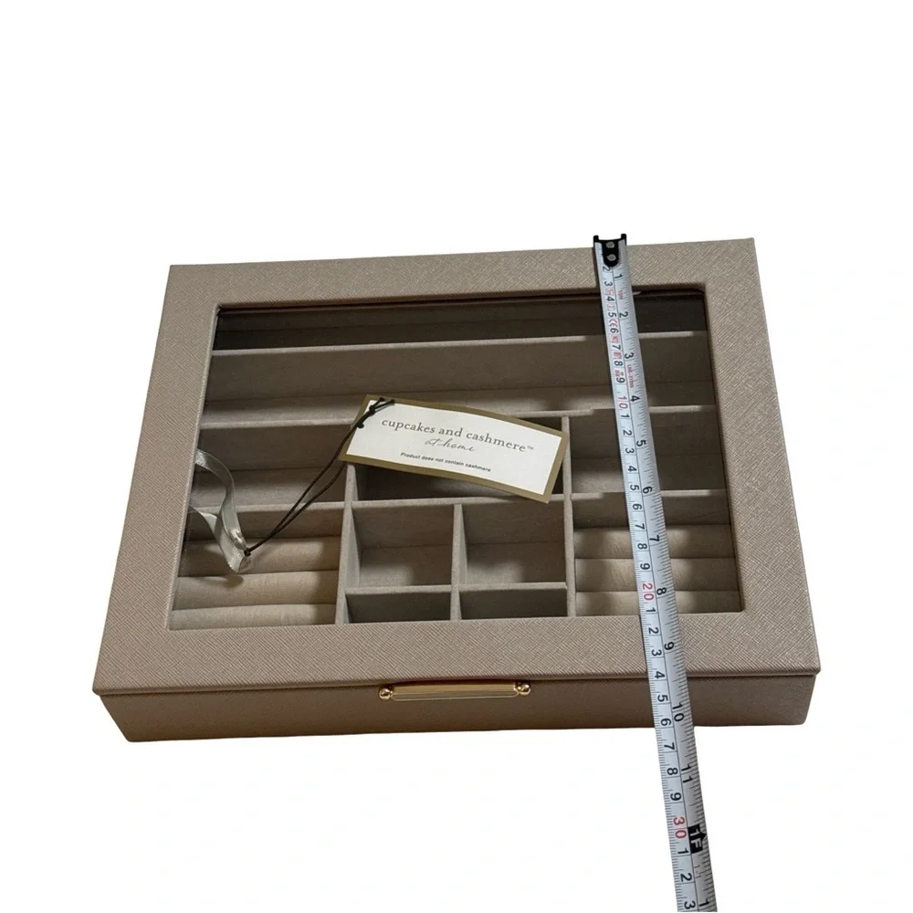 cupcakes & cashmere Taupe Jewelry Organizer